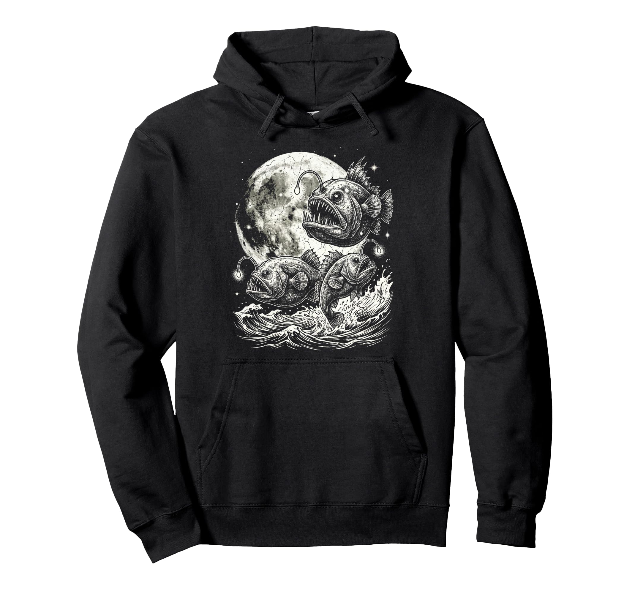 Anglerfish 90S Aesthetic Y2K Hoodie - Custom Art Print for Adults - T-Shirt, Sweatshirt, Hoodie