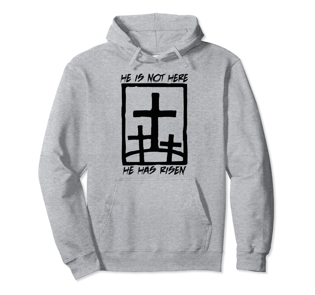 He Is Risen Easter Day Distressed Hoodie - Trendy Graphic Men Women - T-Shirt, Sweatshirt, Hoodie