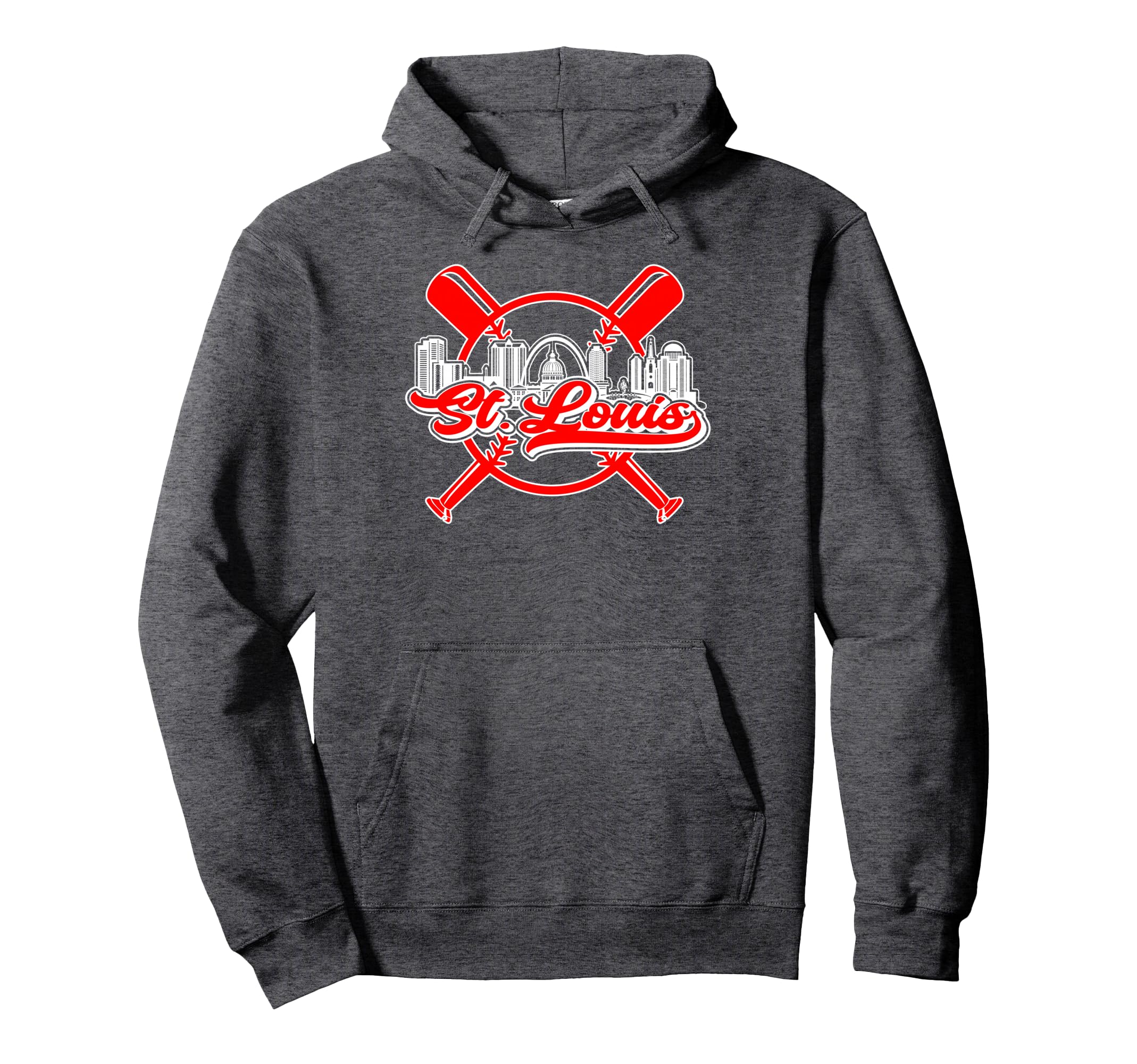 St Louis Baseball Hoodie - Novelty Apparel Unisex - T-Shirt, Sweatshirt, Hoodie