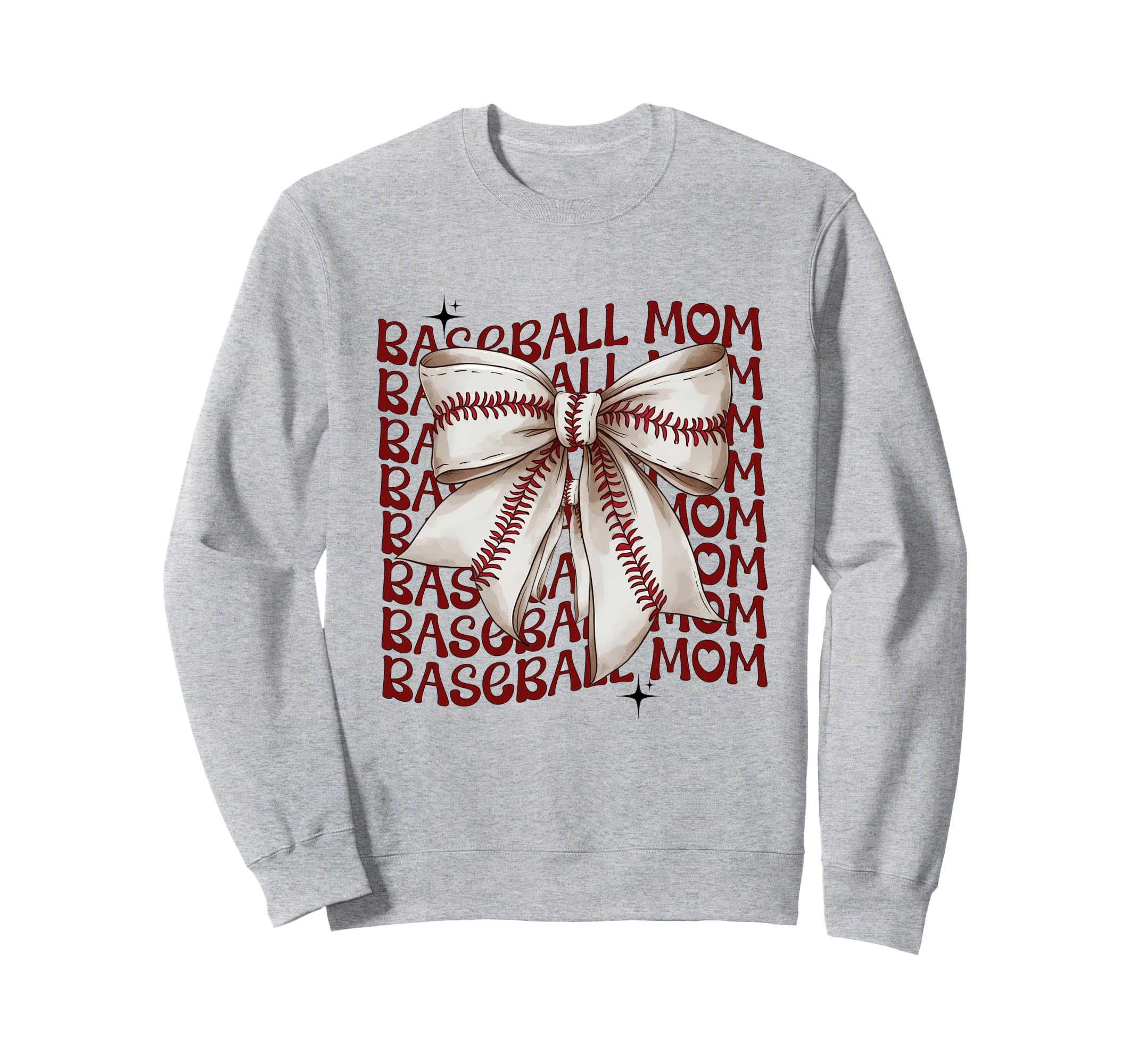 Baseball Mom Bow Coquette Mama Sweatshirt - Streetwear Style for Adults - T-Shirt, Sweatshirt, Hoodie