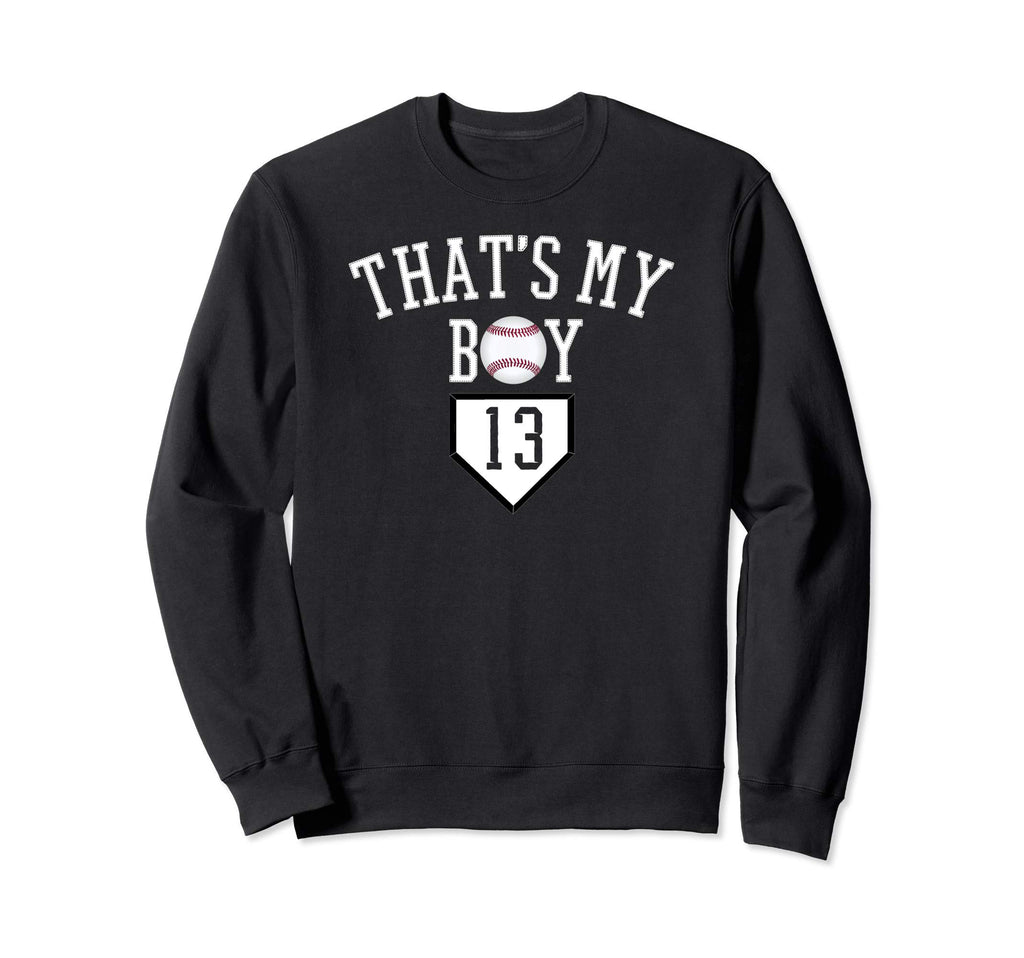 Thats My 13 Baseball Number 13 Sweatshirt - Minimalist Print Men Women - T-Shirt, Sweatshirt, Hoodie