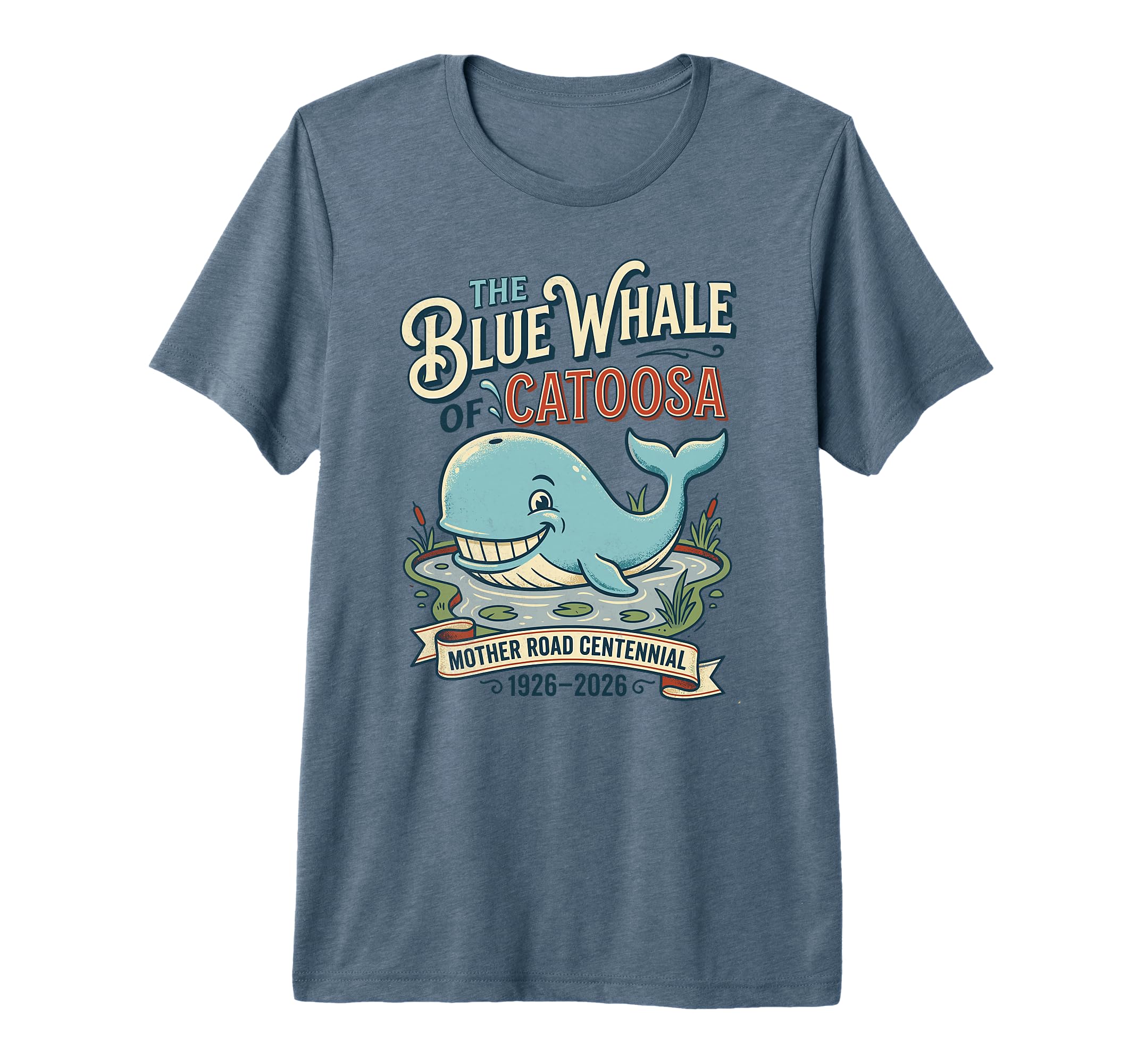 Giant Whale Route 66 Highway Centennial T-Shirt - Unique Graphic Unisex - T-Shirt, Sweatshirt, Hoodie