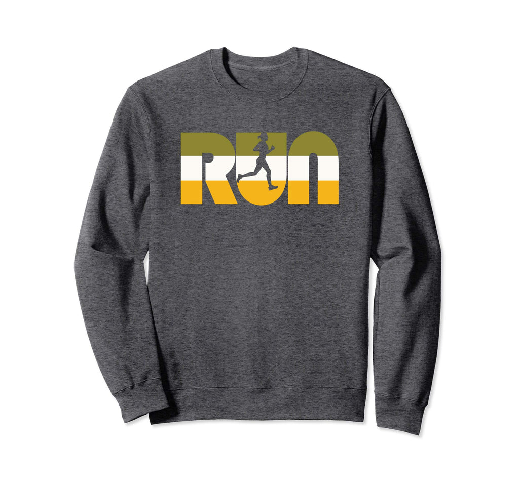 Run Seventies Color Typography Runner Sweatshirt - Custom Art Print Unisex - T-Shirt, Sweatshirt, Hoodie