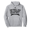 Softball Dad Like Baseball Dad But Hoodie - Minimalist Print for Adults - T-Shirt, Sweatshirt, Hoodie