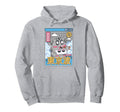 Happy Cat Eating Sushi Vaporwave Hoodie - Custom Art Print Men Women - T-Shirt, Sweatshirt, Hoodie