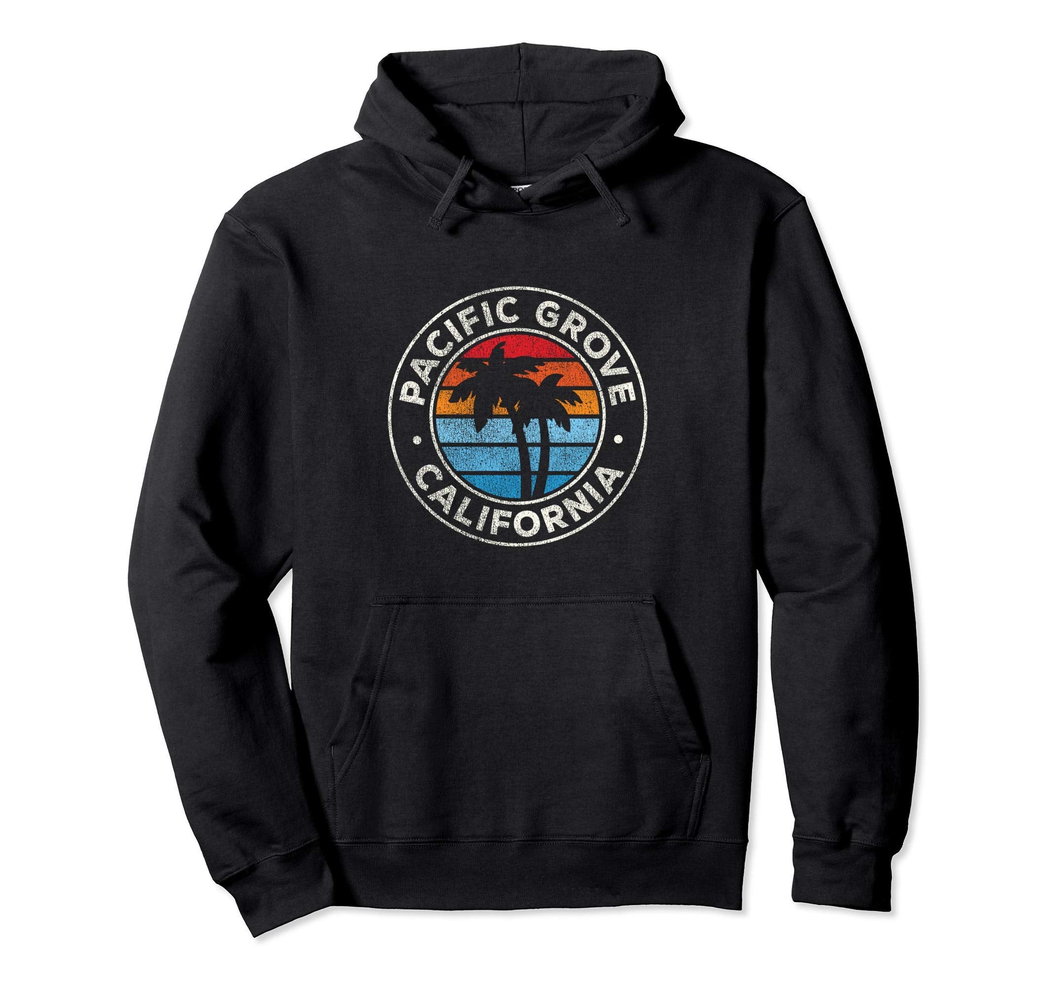 Pacific Grove California Ca 70S Hoodie - Custom Art Print Men Women - T-Shirt, Sweatshirt, Hoodie