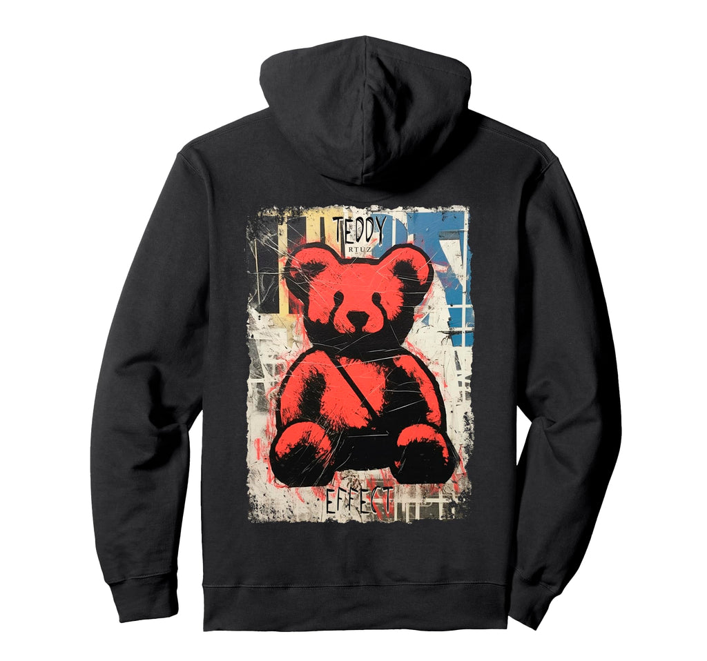 Back Aesthetic Streetwear Teddy Bear Hoodie - Fun Novelty Design Unisex - T-Shirt, Sweatshirt, Hoodie