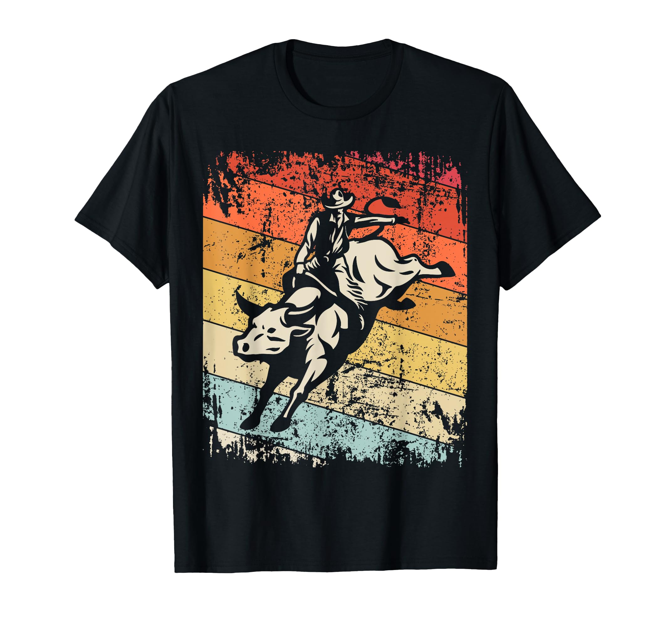 Bull Riding Cowboy Bull Rodeo T-Shirt - Trendy Graphic Unisex - T-Shirt, Sweatshirt, Hoodie