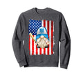 Blue Sports Gnome Patriotic American Sweatshirt - Unique Graphic Men Women - T-Shirt, Sweatshirt, Hoodie