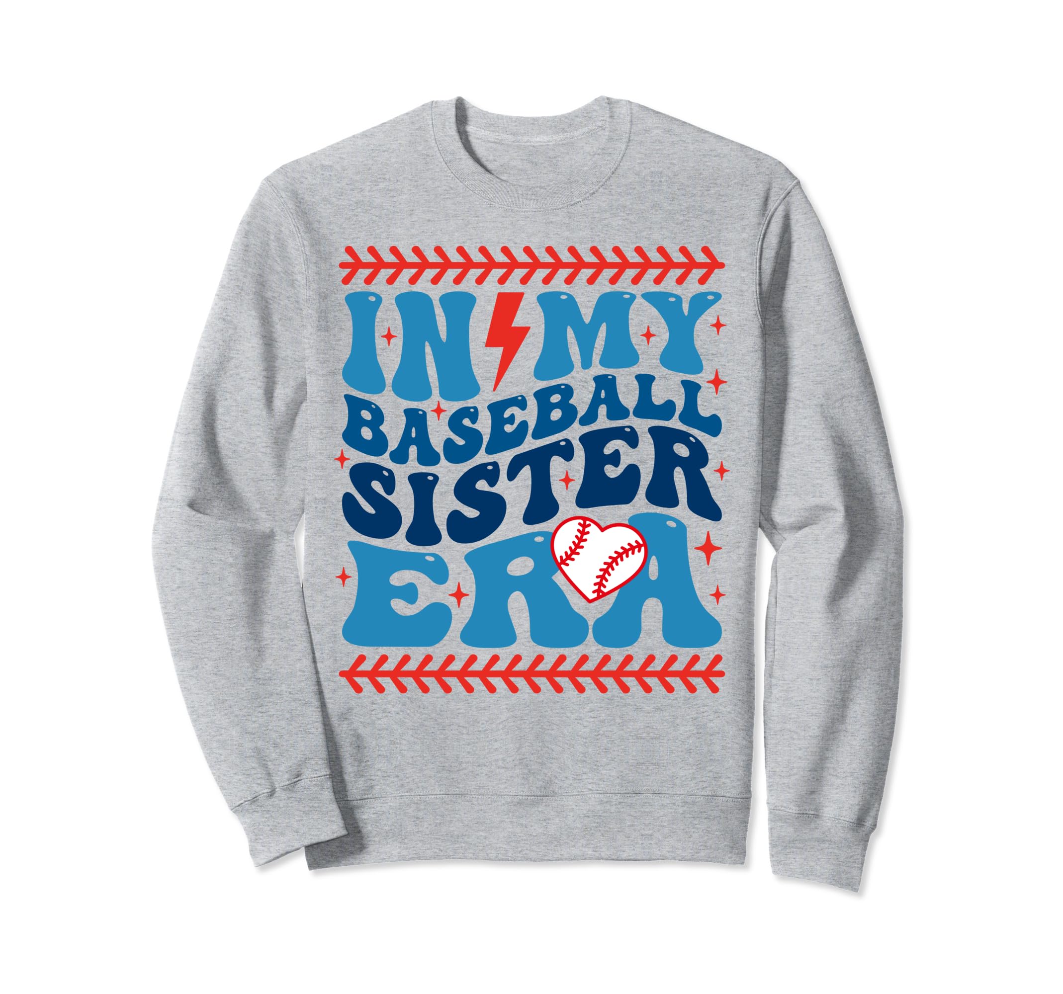 My Baseball Sister Era Groovy Baseball Sweatshirt - Trendy Graphic Unisex - T-Shirt, Sweatshirt, Hoodie