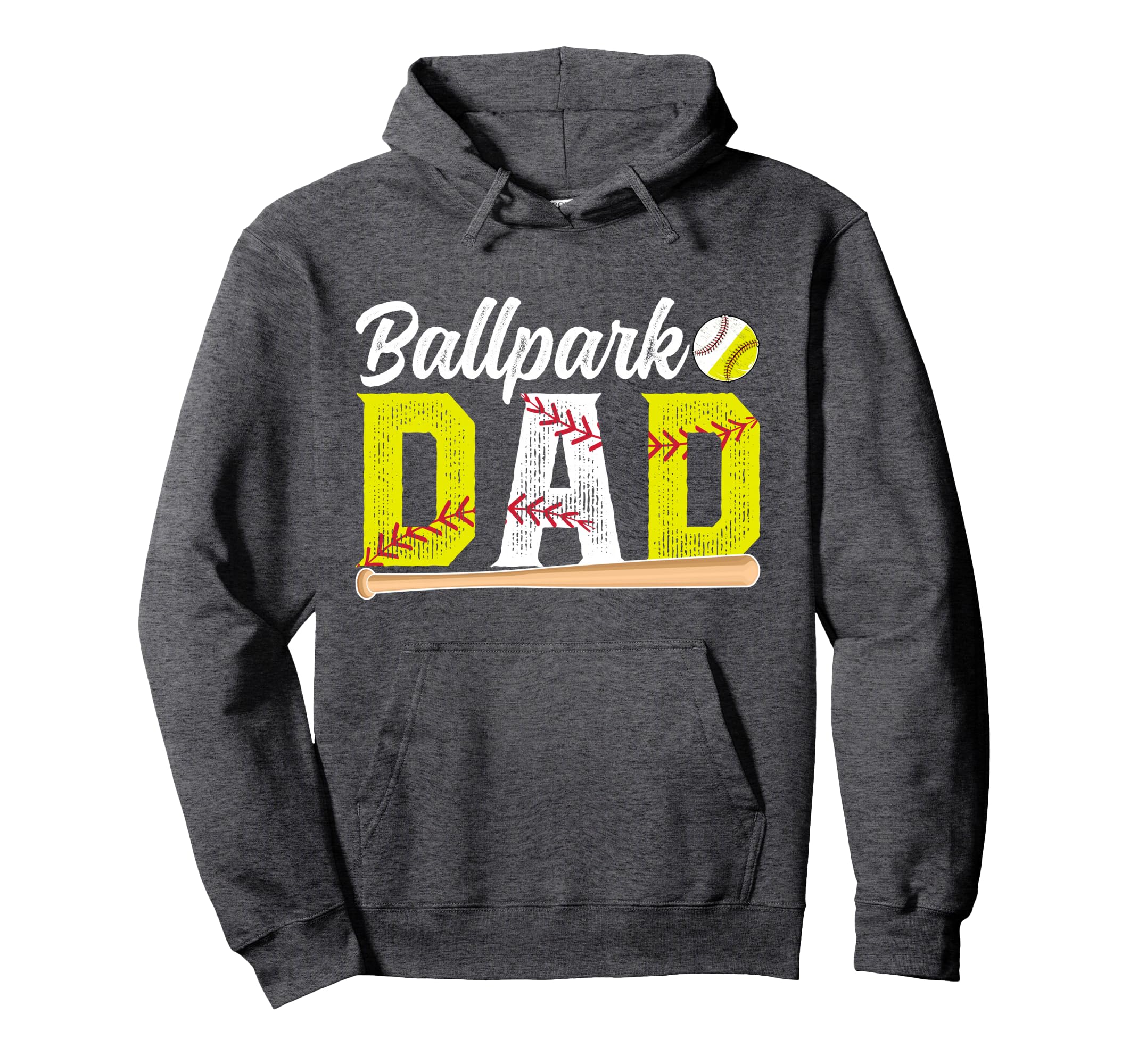 Ballpark Dad Baseball Softball Dad Ballers Hoodie - Trendy Graphic Unisex - T-Shirt, Sweatshirt, Hoodie