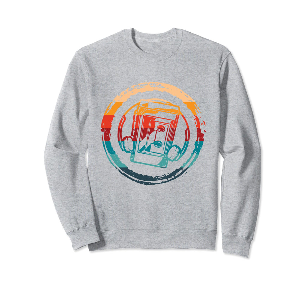 Portable Cassette Tape Player Sweatshirt - Fun Novelty Design for Adults - T-Shirt, Sweatshirt, Hoodie