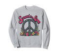 Peace Sign Floral Spread Love Hippie Sweatshirt - Aesthetic Graphic Unisex - T-Shirt, Sweatshirt, Hoodie