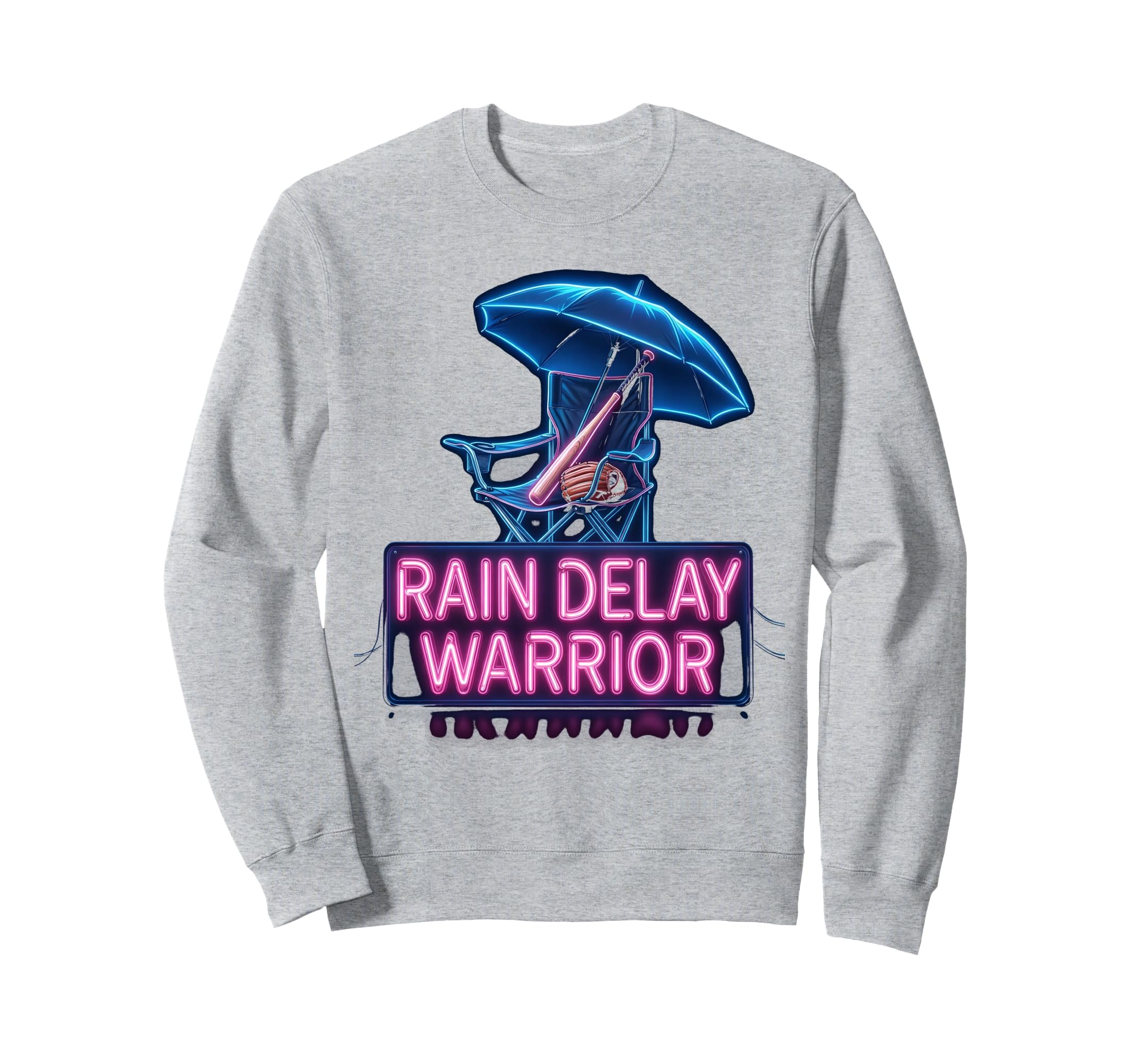 Rain Delay Warrior Baseball Mom Sweatshirt - Custom Art Print for Adults - T-Shirt, Sweatshirt, Hoodie