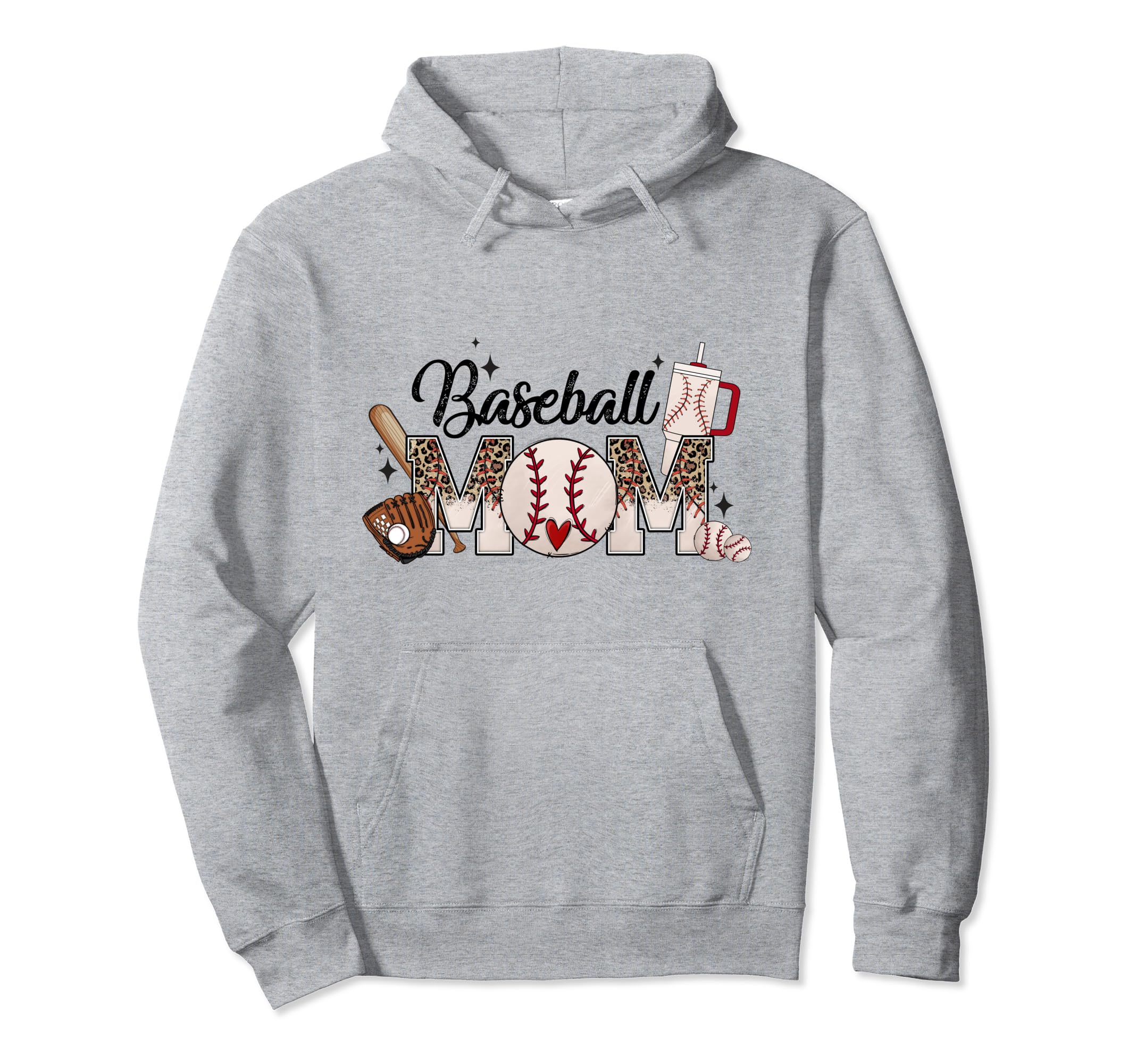 Baseball Mom Hoodie - Unique Graphic Unisex - T-Shirt, Sweatshirt, Hoodie