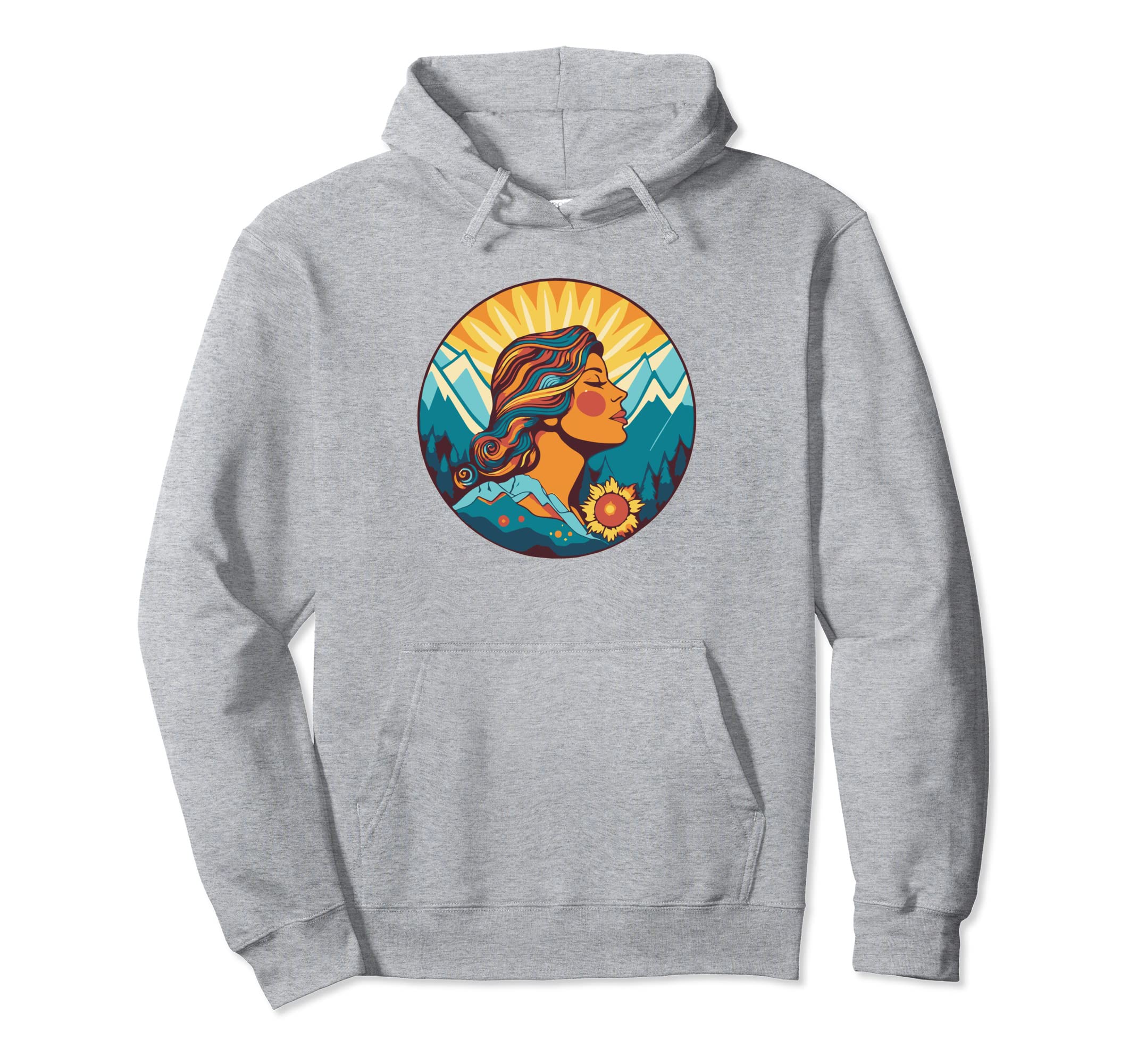 Groovy Mountain Mama Hippie 60S Hoodie - Trendy Graphic Men Women - T-Shirt, Sweatshirt, Hoodie