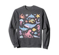 Ocean Life Sea Aesthetic Dolphin Sweatshirt - Unique Graphic for Adults - T-Shirt, Sweatshirt, Hoodie