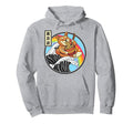 Shiba Inu Eating Ramen Surfing Kanagawa Wave Hoodie - Graphic Print Unisex - T-Shirt, Sweatshirt, Hoodie