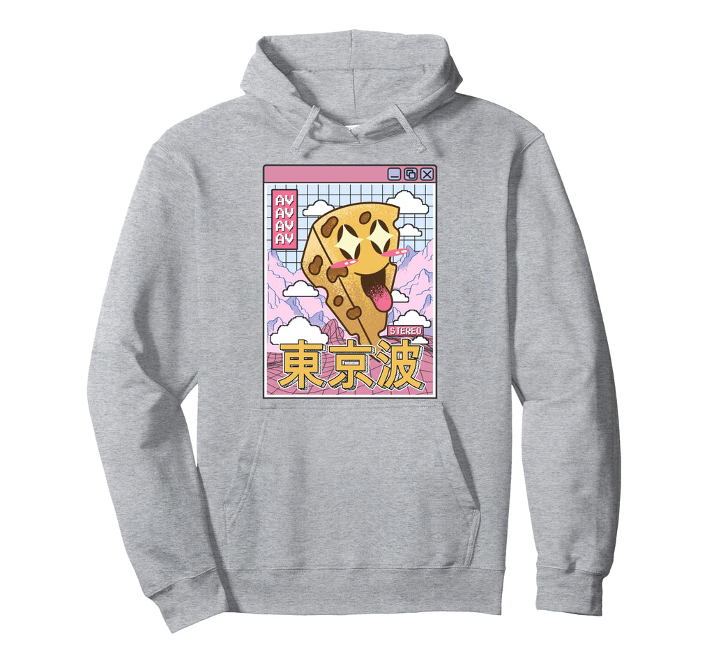 Happy Cheese Vaporwave Grid Landscape Hoodie - Trendy Graphic for Adults - T-Shirt, Sweatshirt, Hoodie
