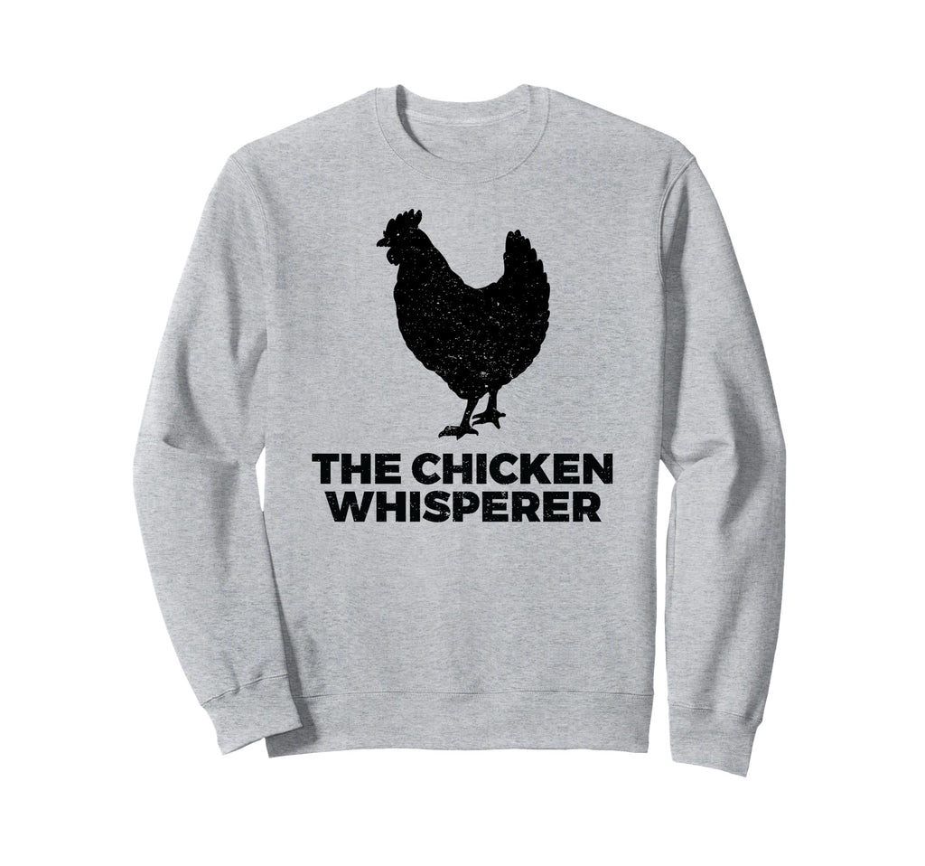 Chicken Whisperer Distressed Sweatshirt - Minimalist Print Men Women - T-Shirt, Sweatshirt, Hoodie