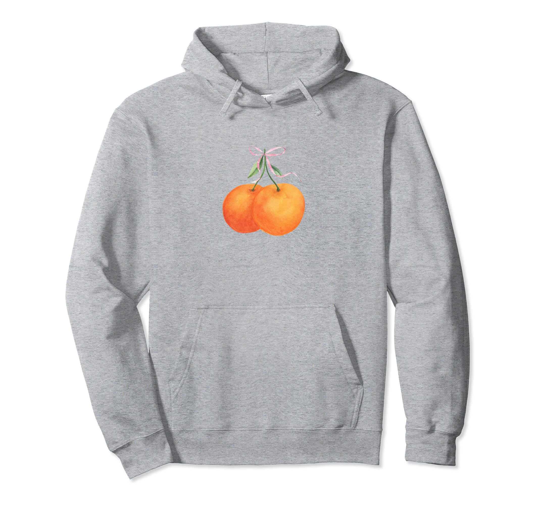 Orange Fruit Coquette Bow Oranges Hoodie - Minimalist Print for Adults - T-Shirt, Sweatshirt, Hoodie