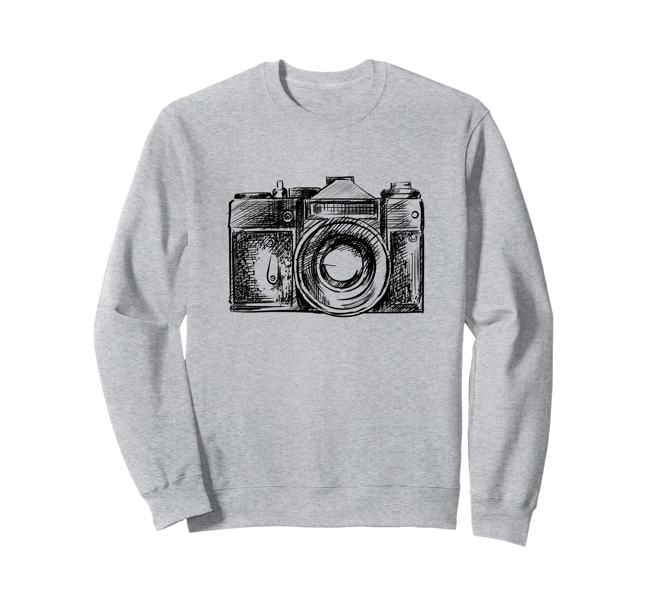 Photography Lovers Camera Sketch Sweatshirt - Trendy Graphic for Adults - T-Shirt, Sweatshirt, Hoodie