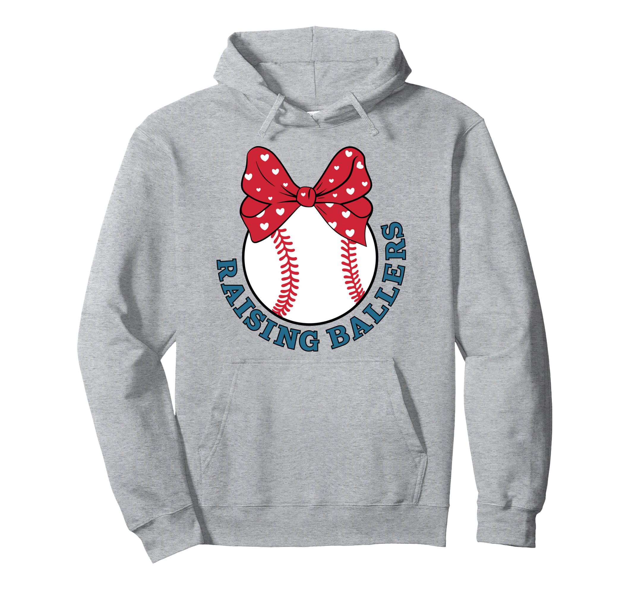Baseball Mama Raising Ballers Hoodie - Aesthetic Graphic Men Women - T-Shirt, Sweatshirt, Hoodie