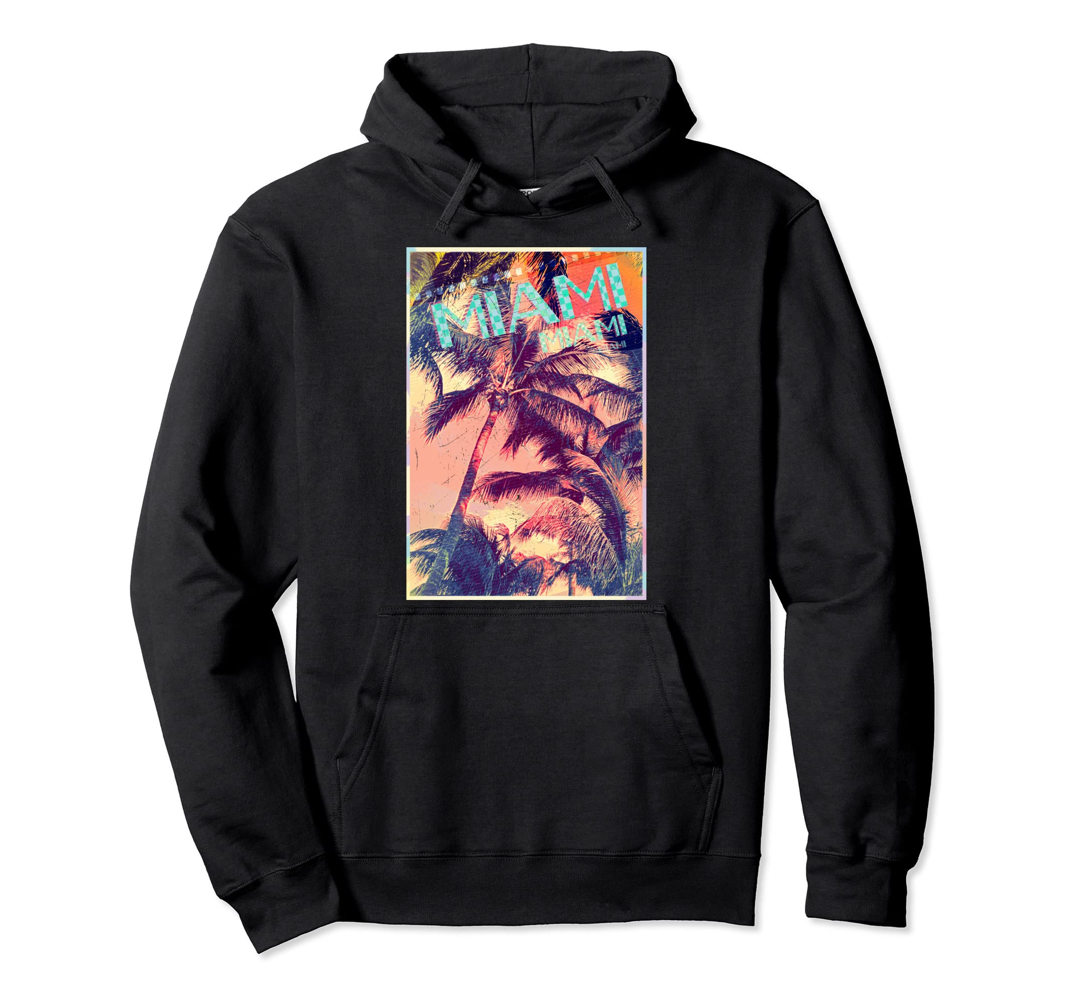 Mens Womens Childrens Miami Vaporwave Hoodie - Novelty Apparel Men Women - T-Shirt, Sweatshirt, Hoodie