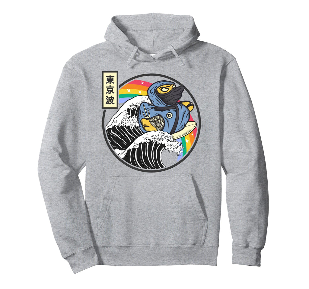 Ninja Rubber Duck Surfing Kanagawa Hoodie - Aesthetic Graphic Men Women - T-Shirt, Sweatshirt, Hoodie