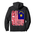 Malaysia Flag Distressed Malaysia Hoodie - Graphic Print for Adults - T-Shirt, Sweatshirt, Hoodie