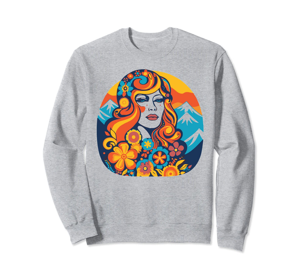 Groovy Mountain Mama Hippie 60S Sweatshirt - Streetwear Style for Adults - T-Shirt, Sweatshirt, Hoodie