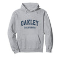 Oakley California Ca Varsity Sports Navy Hoodie - Trendy Graphic Unisex - T-Shirt, Sweatshirt, Hoodie