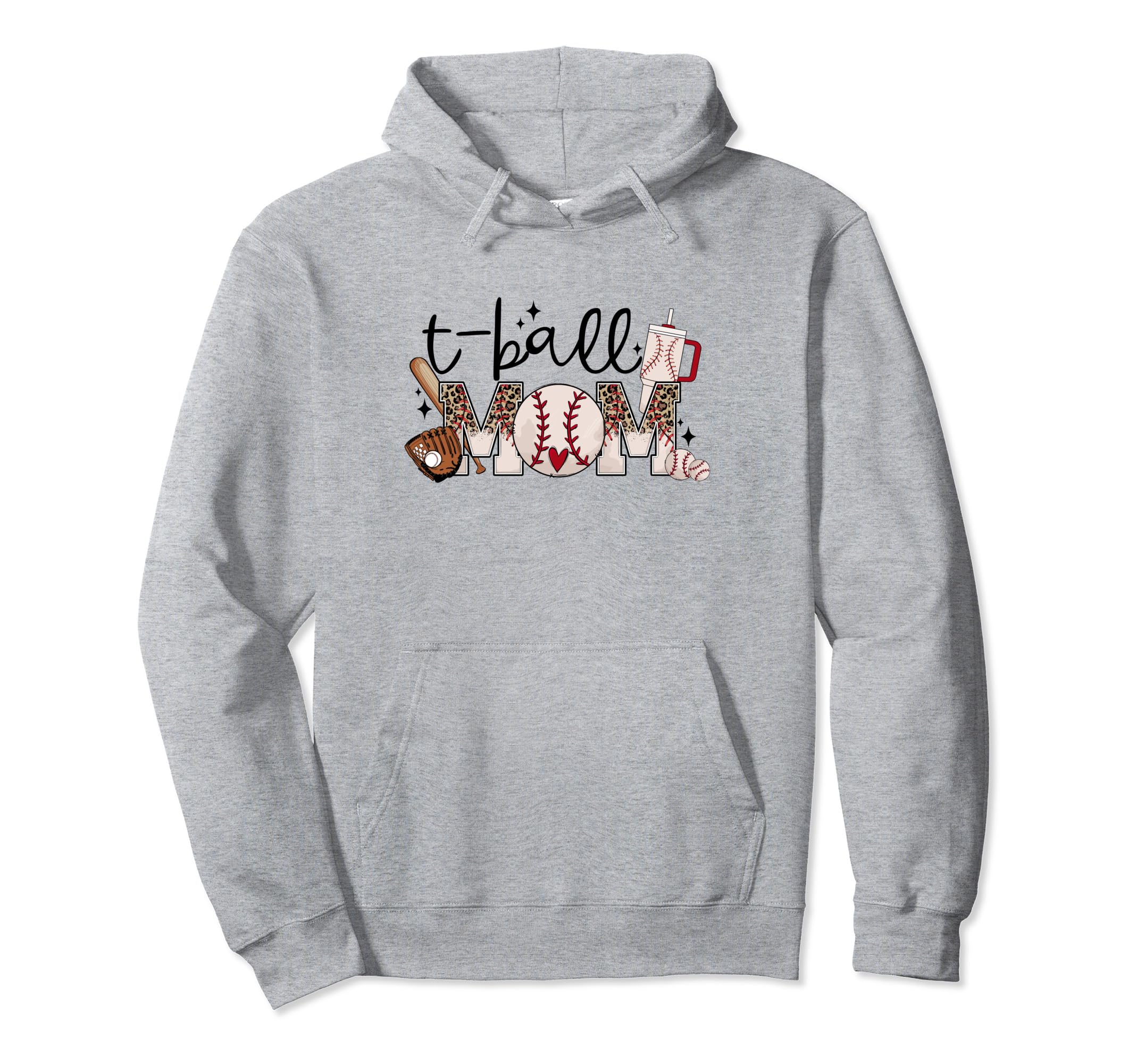 T Ball Mama Baseball Tball Mom Hoodie - Casual Everyday Wear Men Women - T-Shirt, Sweatshirt, Hoodie