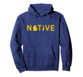 Michigan Native Distressed Hoodie - Minimalist Print Men Women - T-Shirt, Sweatshirt, Hoodie