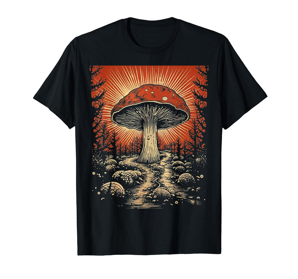 70S 80S Mushrooms Distressed 113 T-Shirt - Streetwear Style for Adults - T-Shirt, Sweatshirt, Hoodie