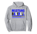 Mustang Baseball Mom Blue Mustangs Hoodie - Novelty Apparel Men Women - T-Shirt, Sweatshirt, Hoodie