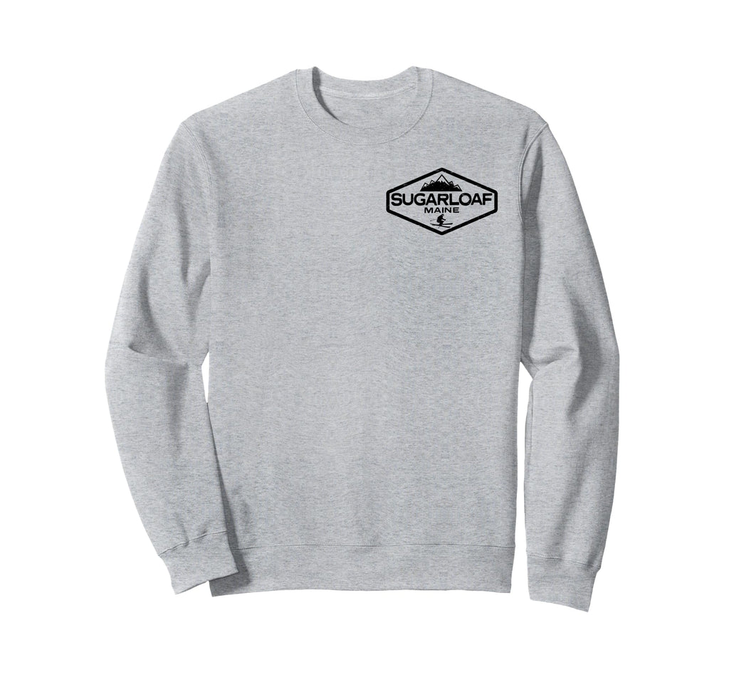 Sugarloaf Maine Distressed Front Sweatshirt - Novelty Apparel Men Women - T-Shirt, Sweatshirt, Hoodie