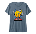 90S Cartoon Mascot Number 67 T-Shirt - Casual Everyday Wear for Adults - T-Shirt, Sweatshirt, Hoodie