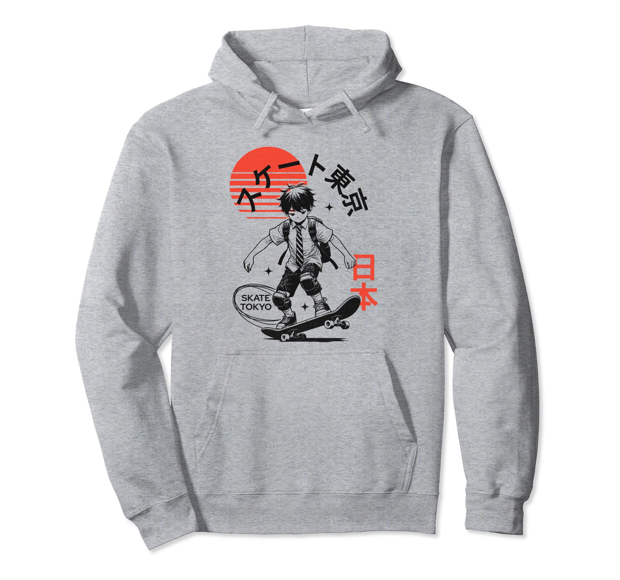 Urban Streetwear Skate Tokyo Kanji Hoodie - Casual Everyday Wear Men Women - T-Shirt, Sweatshirt, Hoodie