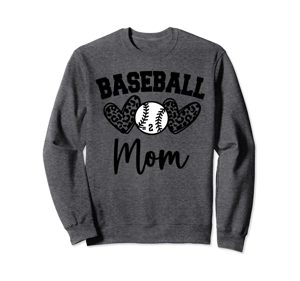 Womens Custom Baseball Mom Number Sweatshirt - Custom Art Print for Adults - T-Shirt, Sweatshirt, Hoodie