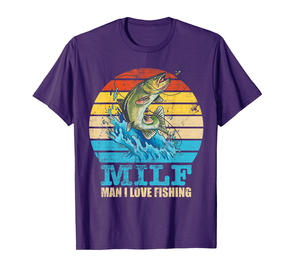 Milf I Love Fishing Funny Fishermen T-Shirt - Minimalist Print for Adults - T-Shirt, Sweatshirt, Hoodie