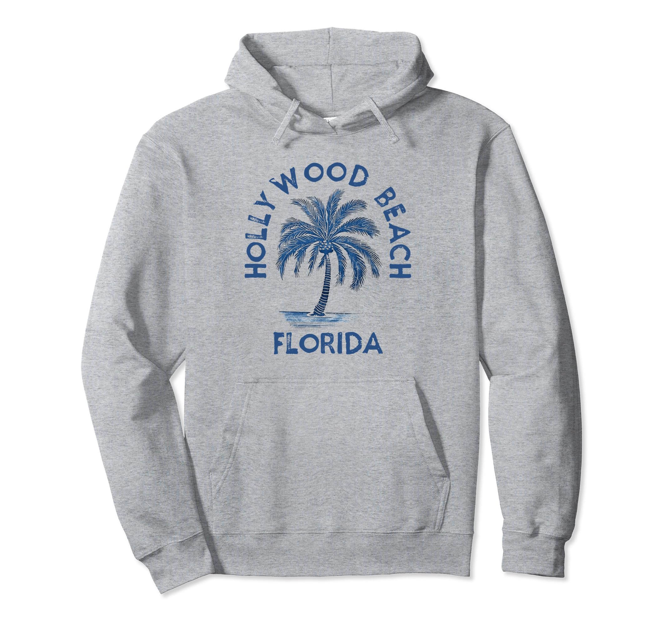 Hollywood Beach Florida Palm Tree Fl Hoodie - Streetwear Style for Adults - T-Shirt, Sweatshirt, Hoodie