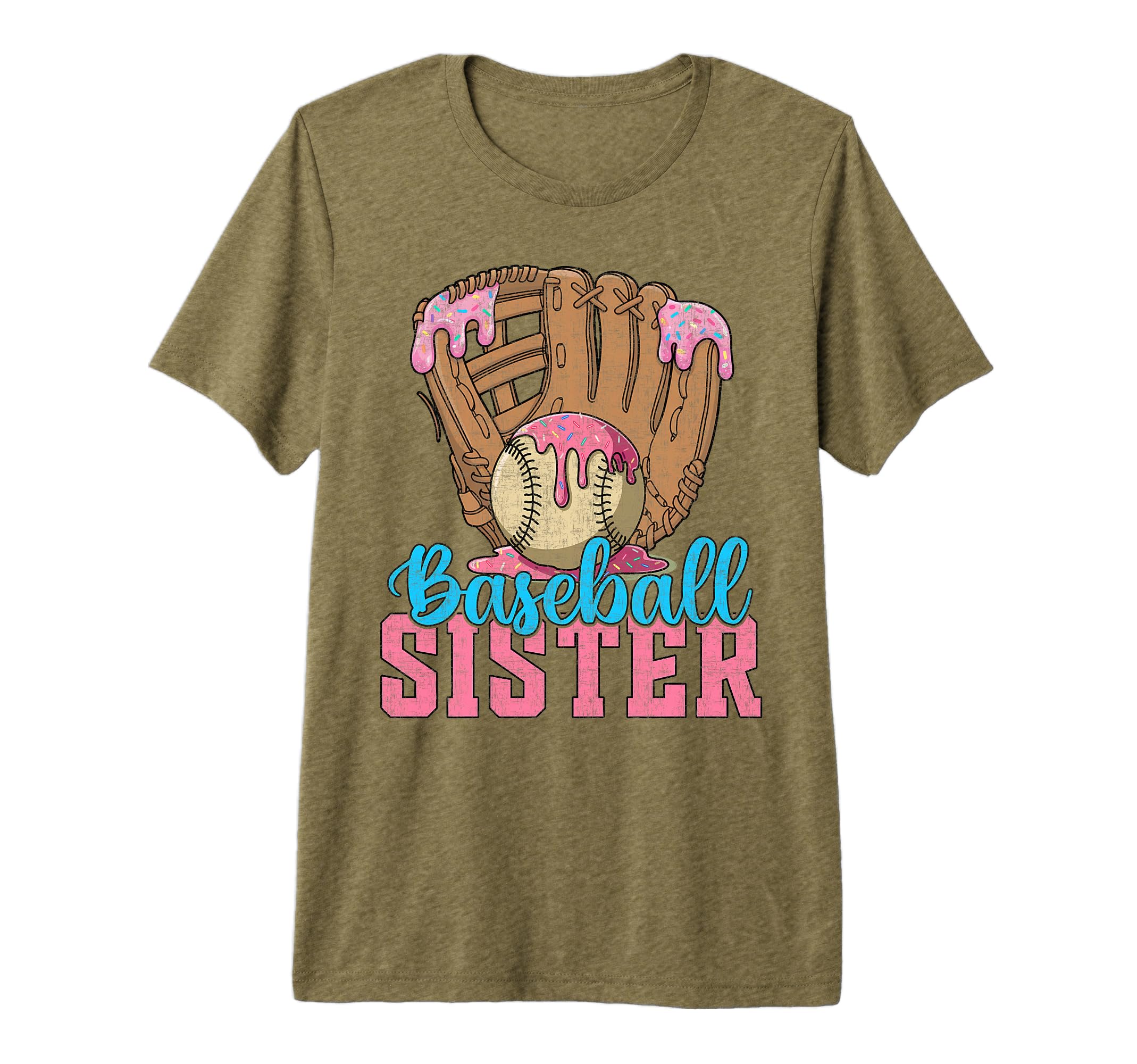 Baseball Sister Game Day Ice Cream Drip T-Shirt - Graphic Print for Adults - T-Shirt, Sweatshirt, Hoodie