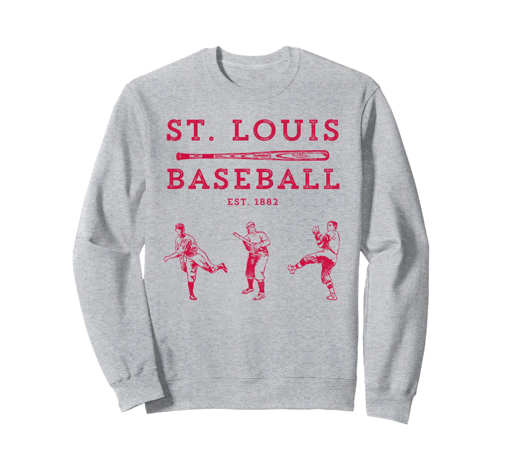 St Louis Missouri Baseball Fan Sweatshirt - Streetwear Style Unisex - T-Shirt, Sweatshirt, Hoodie