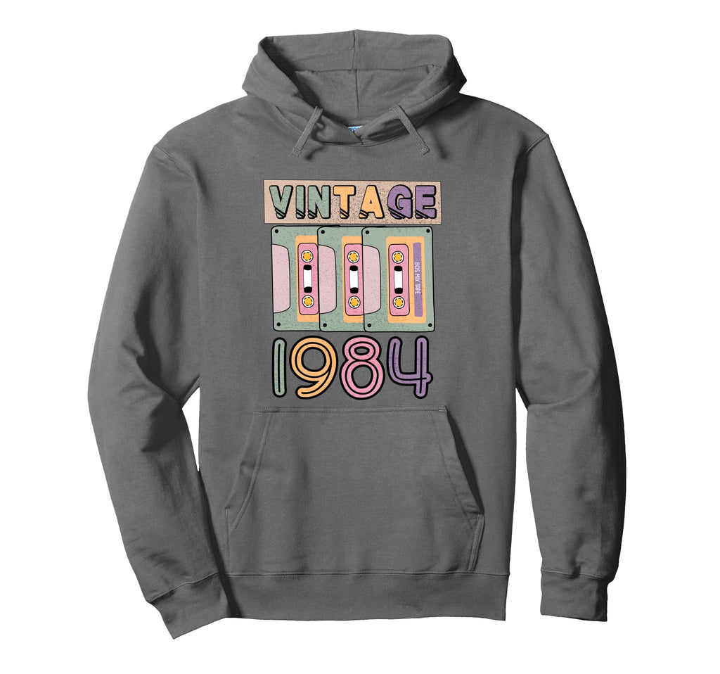 40Th Birthday 1984 Music Cassette Tape Hoodie - Minimalist Print Unisex - T-Shirt, Sweatshirt, Hoodie