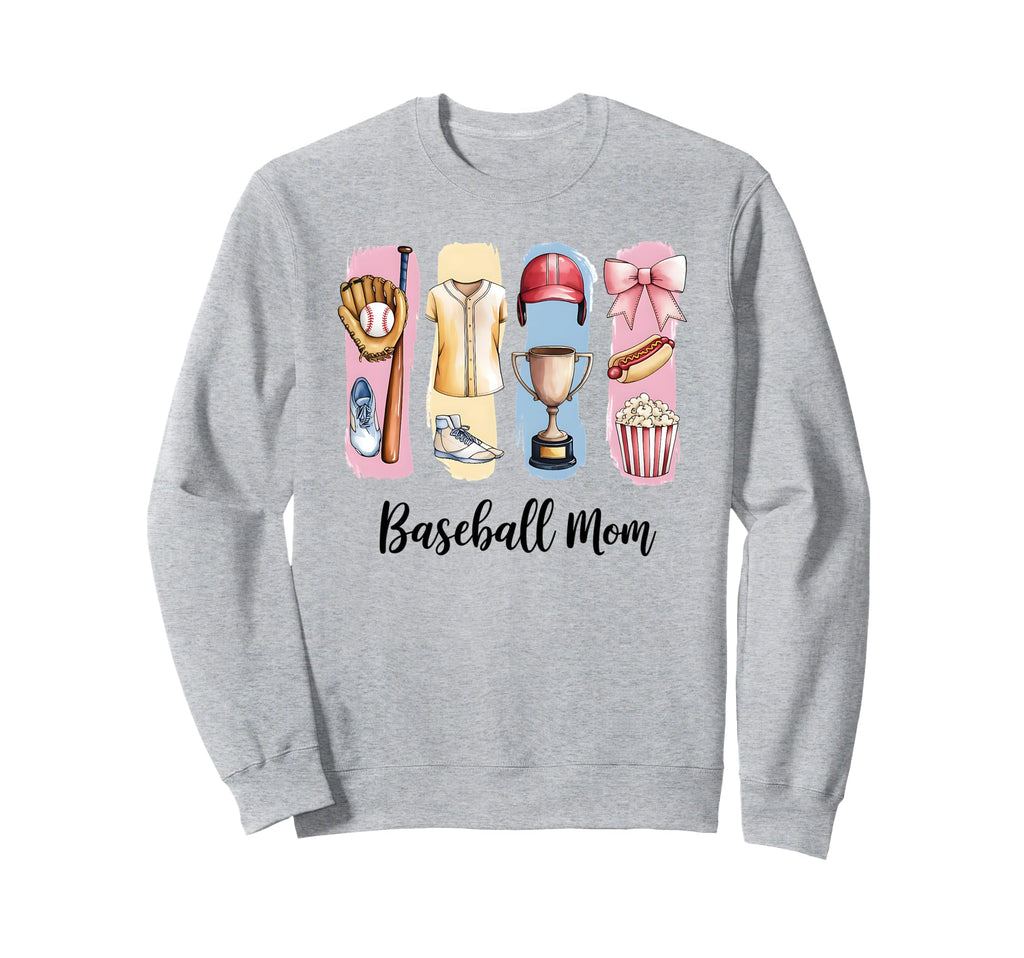 Baseball Coquette Bow Mothers Day Sweatshirt - Aesthetic Graphic Men Women - T-Shirt, Sweatshirt, Hoodie
