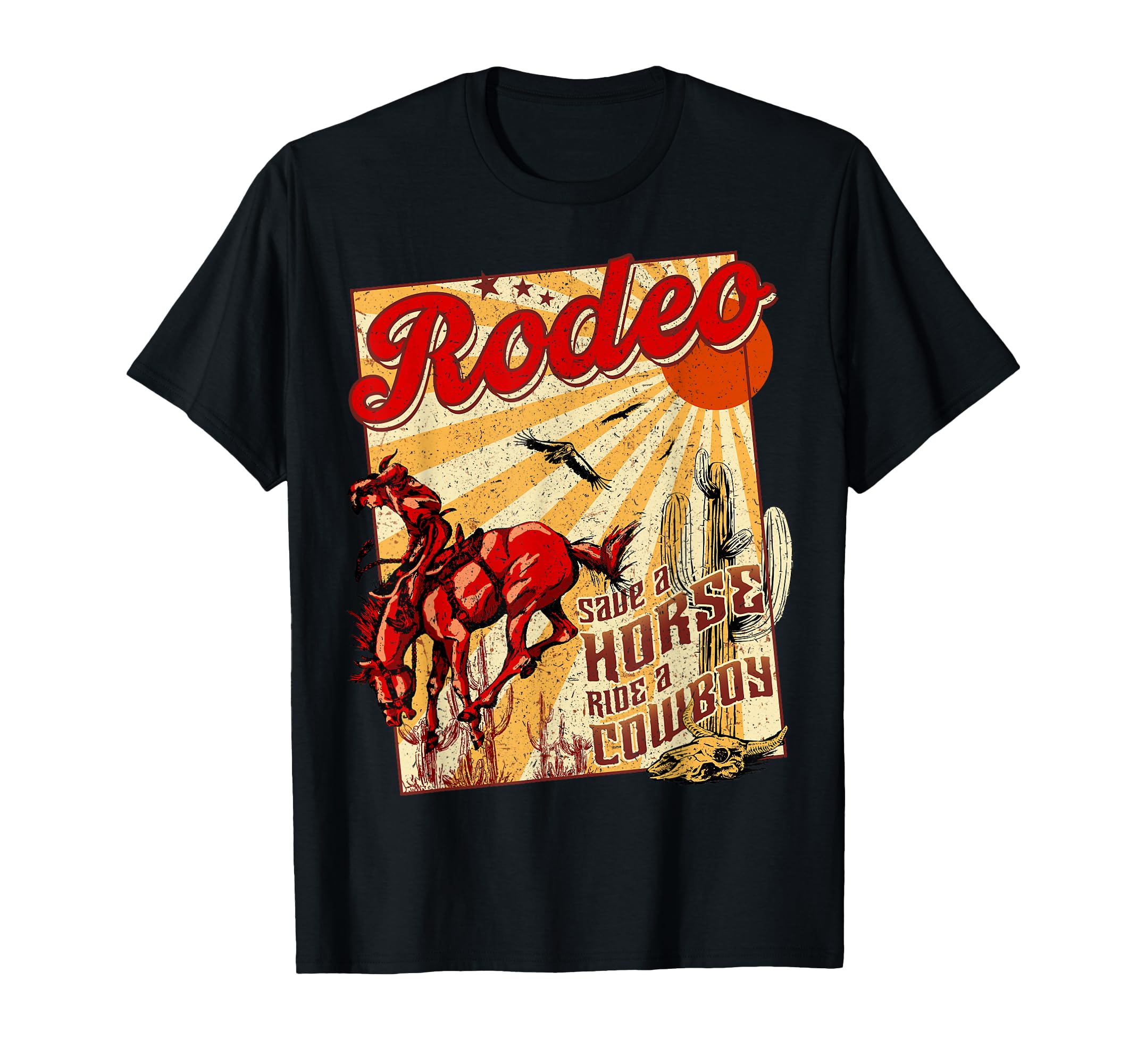Save Horse Ride Cowboy Rodeo Western T-Shirt - Minimalist Print Unisex - T-Shirt, Sweatshirt, Hoodie