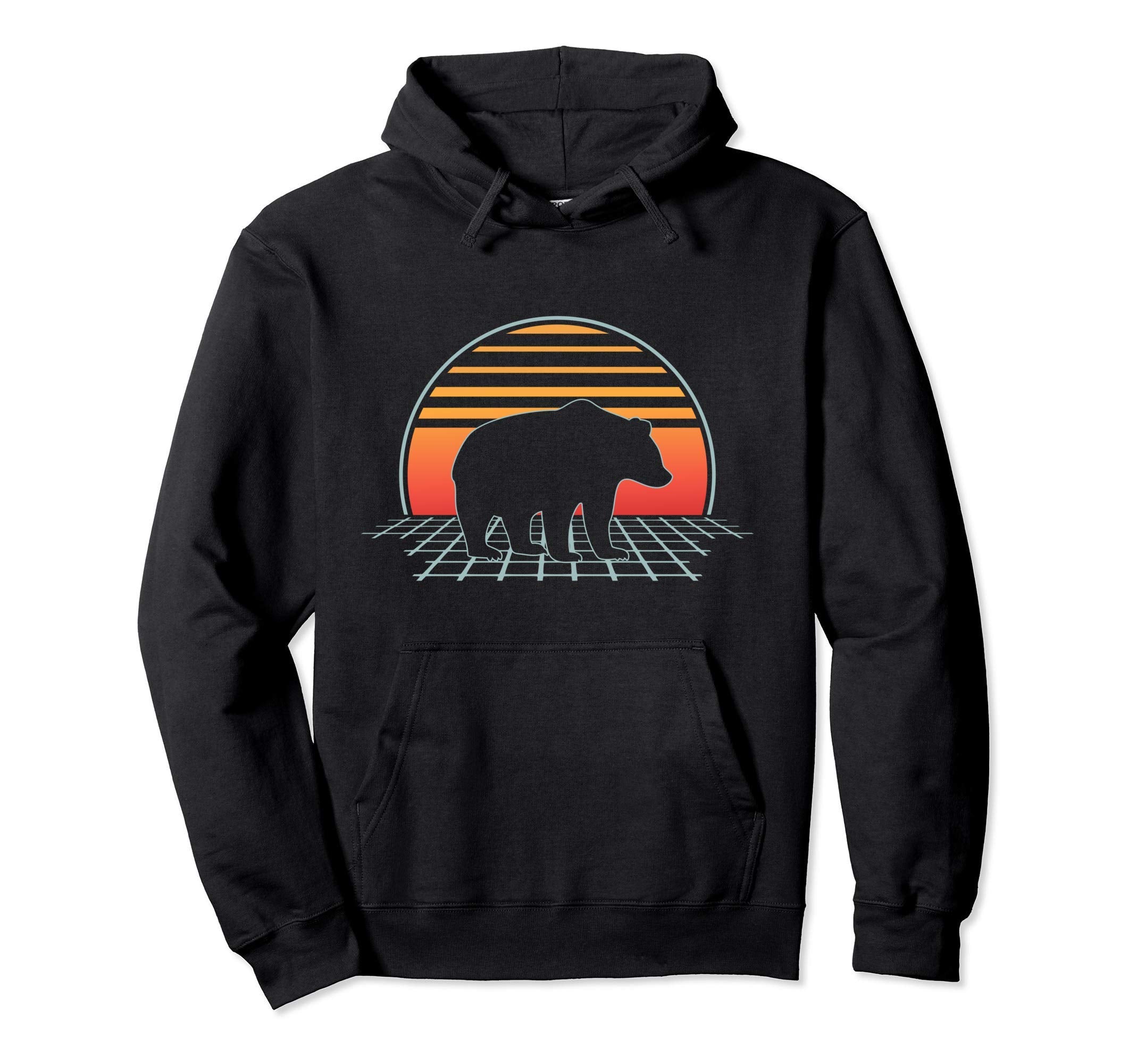 Bear 70S 80S Animal Vaporwave Aesthetic Hoodie - Custom Art Print Men Women - T-Shirt, Sweatshirt, Hoodie
