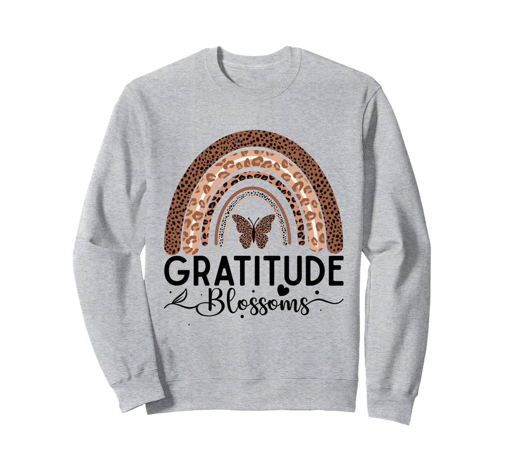 Wildly Grateful Leopard Rainbow Sweatshirt - Graphic Print for Adults - T-Shirt, Sweatshirt, Hoodie