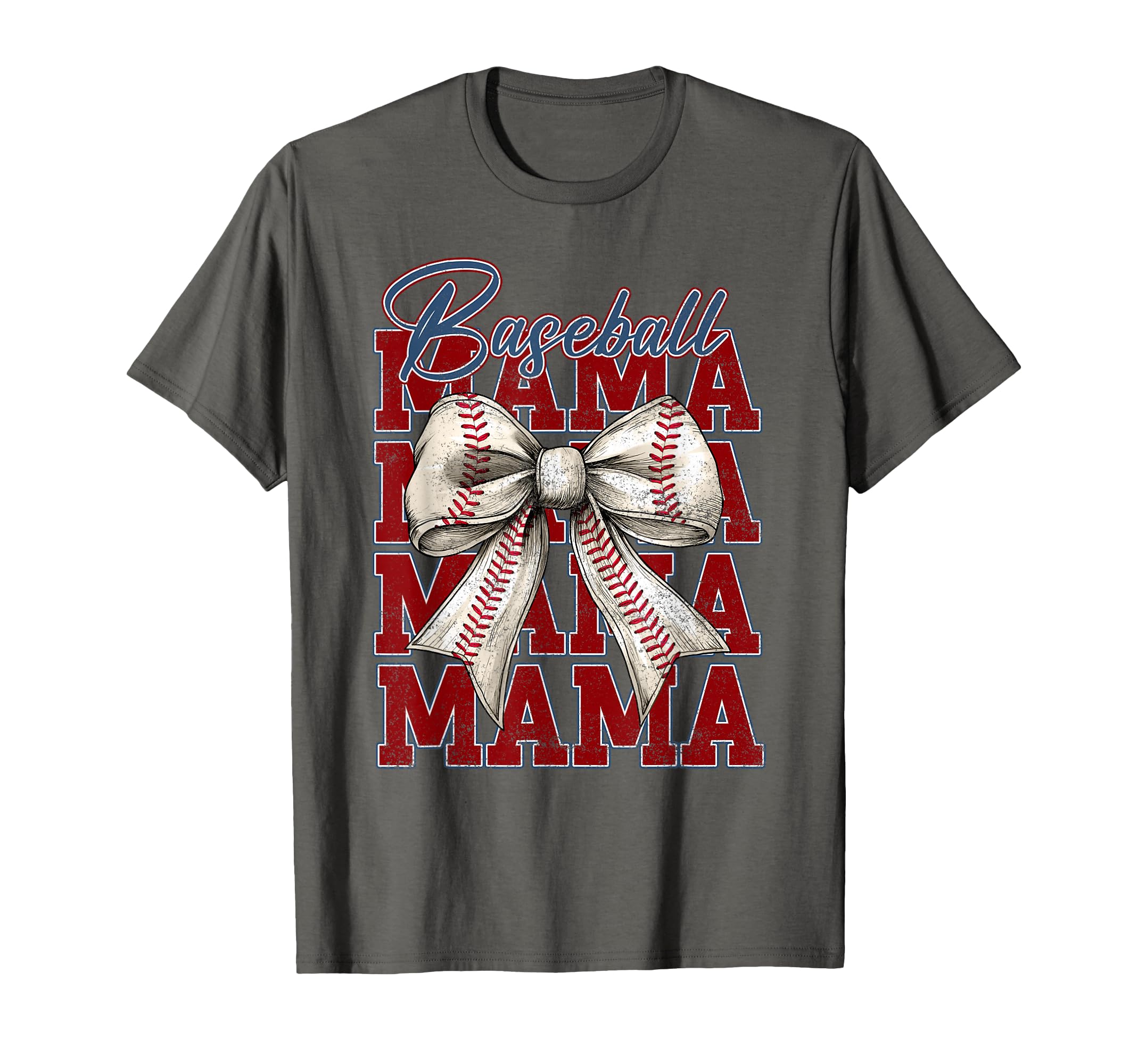 Baseball Mama Coquette Bow Game Day T-Shirt - Custom Art Print Unisex - T-Shirt, Sweatshirt, Hoodie